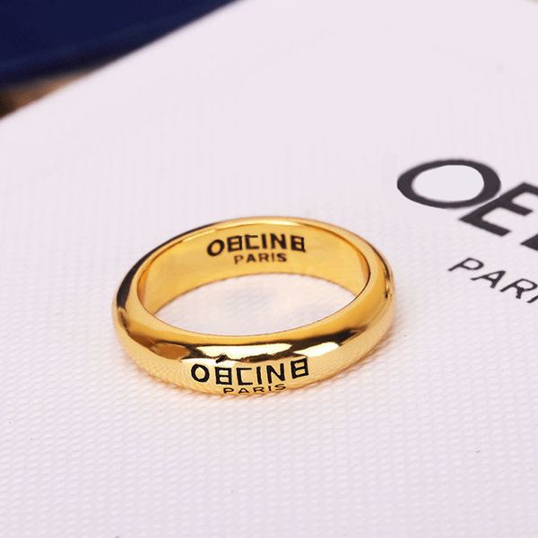 

fashion designer gold letter band rings bague for women lady party wedding lovers gift engagement jewelry colorfast, Silver