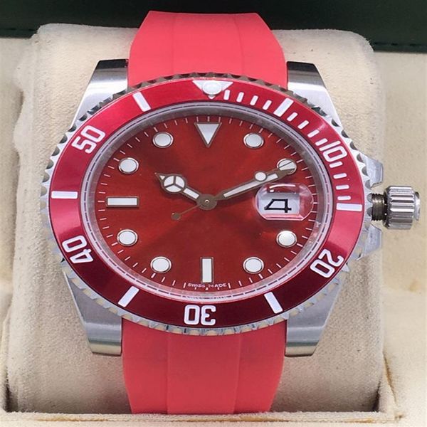 

2020 classic fashion most beautiful 40mm automatic mechanical watch rubber strap date waterproof sports couple da314m, Slivery;brown