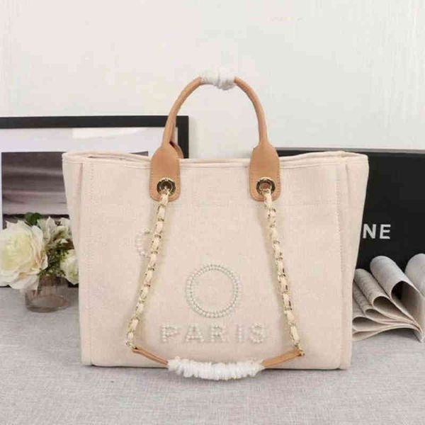 

women's luxury fashion handbags pearl evening bags brand ch canvas beach bag designers female large capacity shopping totes handbag big