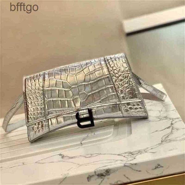 

paris balencaigabag handags designer luxury family fashion pink alligator hourglass bag in spring and summer 2022