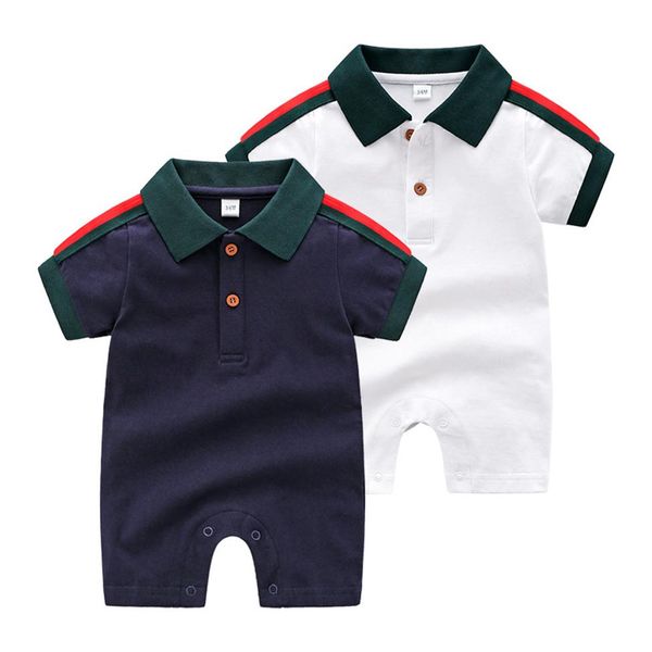

baby boy desiger clothes short sleeve baby rompers spring summer romper shorts blue white kids designer infant jumpsuits clothing316g