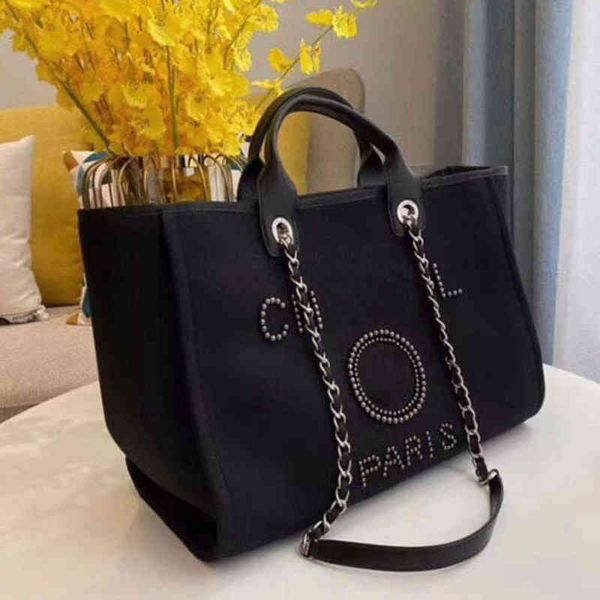 

fashion luxury women's handbags pearl evening bags brand ch canvas beach bag designers female large capacity shopping totes handbag big