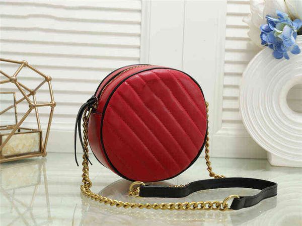 

luxury brand 2022 women new bag leather bags round shoulder bag lady design bag female shoulder bags w220819