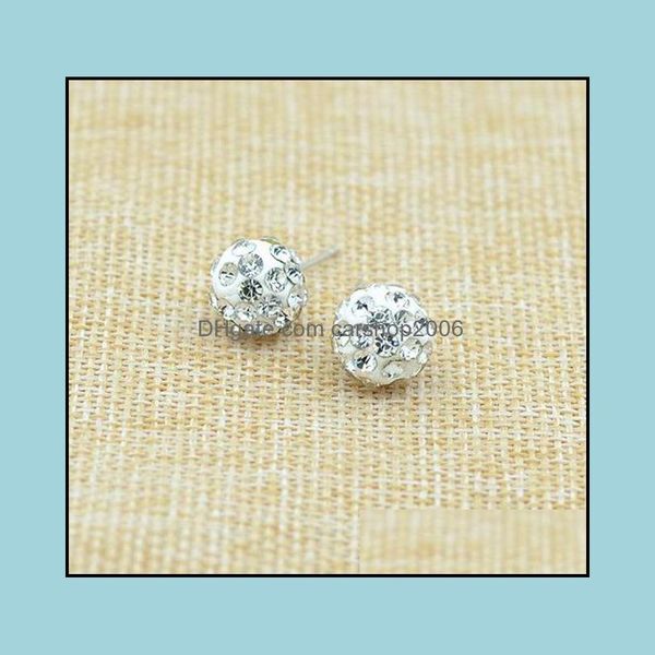 

stud earrings for women fashion jewelry china copper with platinum plated 10mm ball womens drop delivery 2021 carshop2006 dhiln, Golden;silver