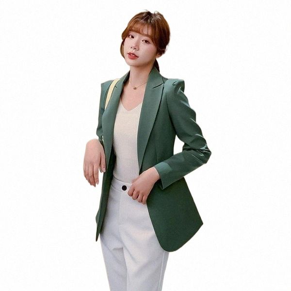 

women fashion jackets coats autumn business office ladies casual solid color long-sleeved slim blazer wears long women's suits & blazer, White;black