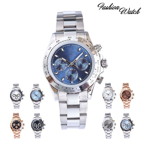 

classic business watch silver stainless steel blue dial mechanical automatic movement men women watches waterproof chronograph stable and at, Slivery;brown