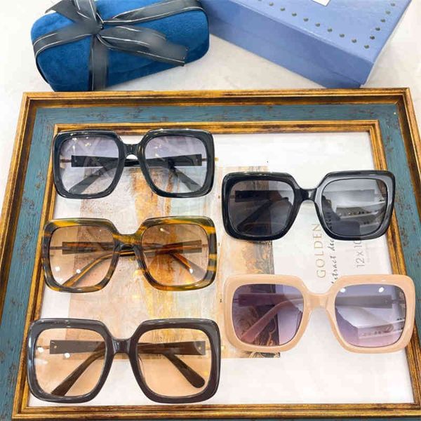 

sunglasses g family large square sunglasses fashion plate ins net red star same gg0682 q41v, White;black