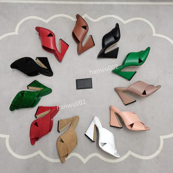 

2022 fashion women dress shoes high heels strap luxury designer womens metal buckle block heel lady size34-43 bn210301, Black