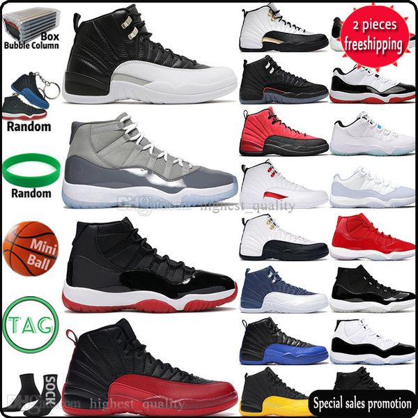 

playoffs royalty taxi 12 12s mens basketball shoes cool grey 11 11s 45 concord bred legend blue gamma flu game royal 72-10 anniversary men, Black