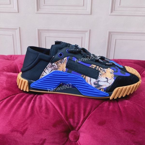 

designers boots mens womens sneakers shoes smooth cow leather splicing printed embroidery fashion summer outdoor casual size35-41, Black