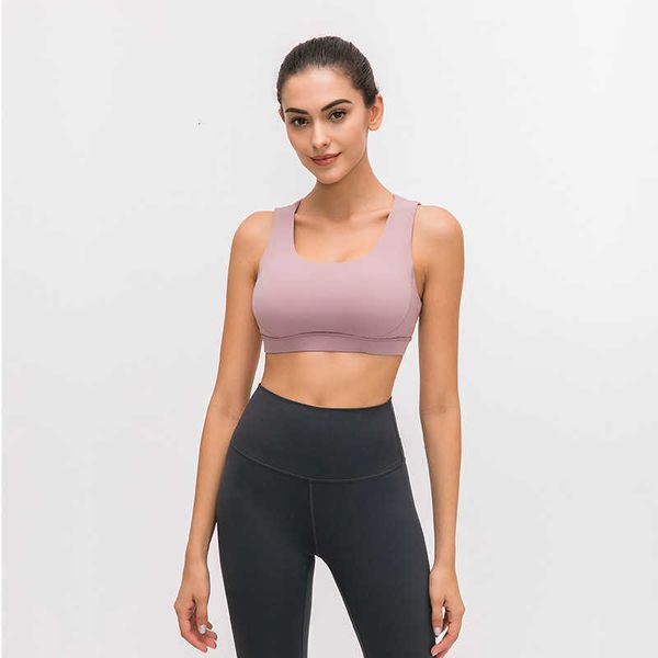 

nwt women yoga sport bra women shockproof back sports bras lu-95 breathable athletic fitness running gym vest sportswear, White;black