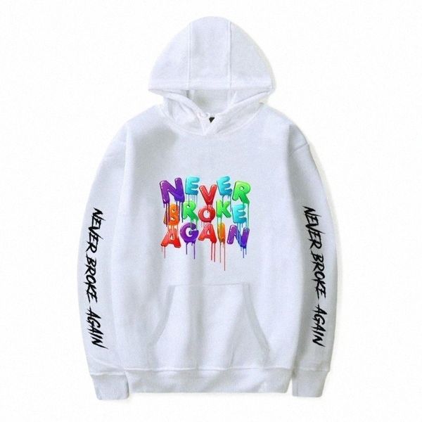 

never broke again hoodie men/women sweatshirtharajuku youngboy cotton oversize sweatshirts printed streetwear white plus size1 i8hf#, Black