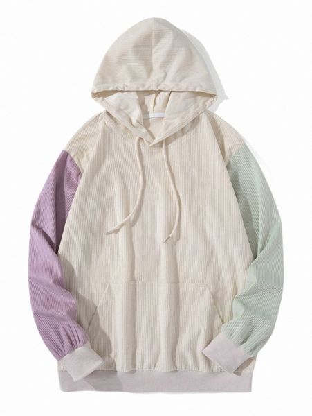 

men colorblock drawstring hoodie n7ql#, Black