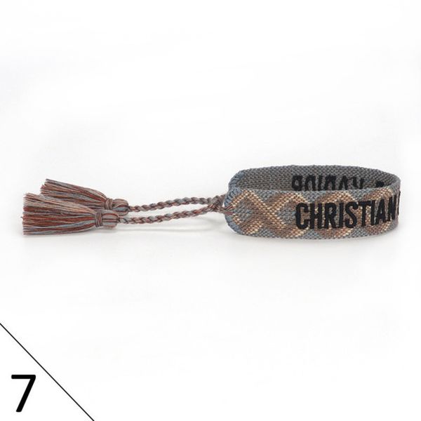 

brand luxury braided bracelet adjustable woven friendship bangle for womens mens designer letter embroidery rope bracelets jewelry gift code, Golden;silver