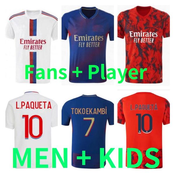 

22 23 lyon tolisso kadewere tete soccer jerseys away .paqueta 2023 2022 lyonnais dembele ol digital fourth toko ekambi aouar football shirt, Black;yellow
