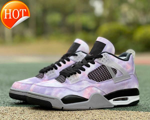 

2022 jumpman 4 zen master basketball shoes authentic quality amethyst wave/bright crimson-black-cement grey outdoor sports sneakers 20 2414b