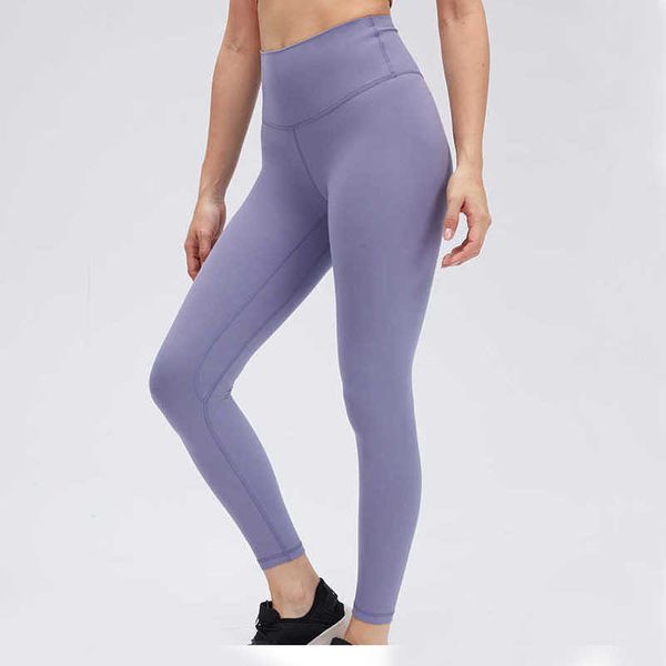 

nwt l-85 naked material women yoga leggings outfits solid color sports gym wear pants high waist elastic fitness lady overall tights workout, White;red