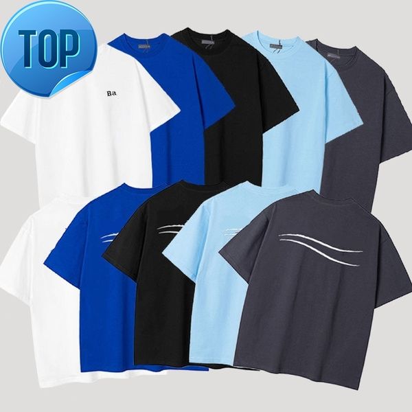 

2022 new men's t-shirts short sleeve tees men women letter ciaga printing t shirt paris trend designer summer couple, White;black