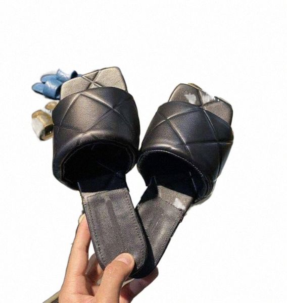 

women padded sandals outdoor slippers banquet shoes summer leather slippers multicolor flat high heel size 35-42, Black