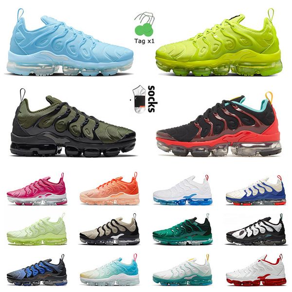 

2022 plus tn sports running shoes tns tnplus men triple black white university blue atlanta royal blue light bone tennis ball women outdoor