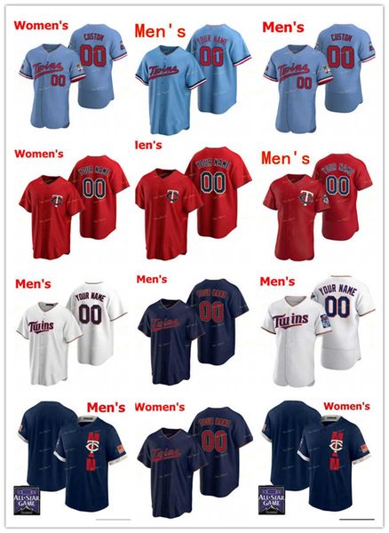

2021 all-star game baseball jerseys 66 jorge alcala 2 luis arraez 25 byron buxton 60 jake cave 79 gilberto celestino custom stitched men, Blue;black