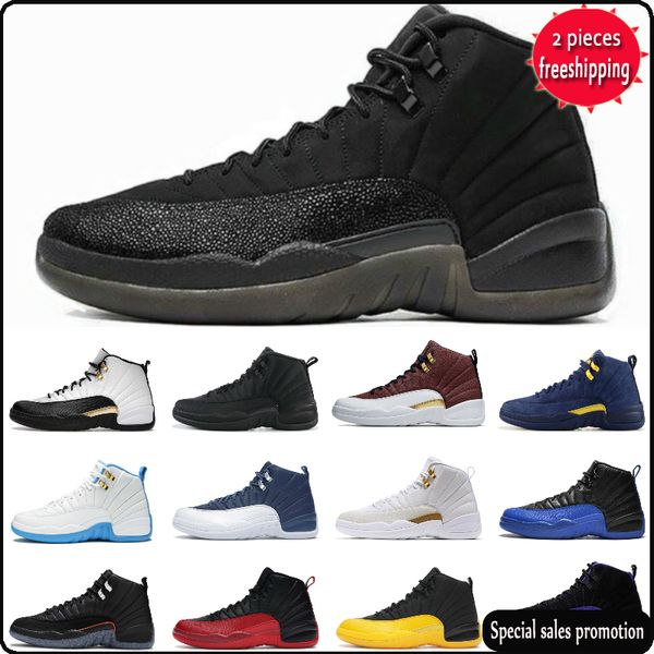 

12 12s basketball shoes mens sneakers utility royalty bordeaux university blue wings white obsidian taxi fiba indigo black dark concord