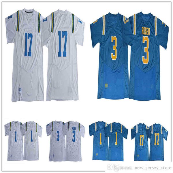

ncaa ucla bruins college football wear #1 soso jamabo 3 josh rosen jersey 17 christian pabico blue white jerseys, Black