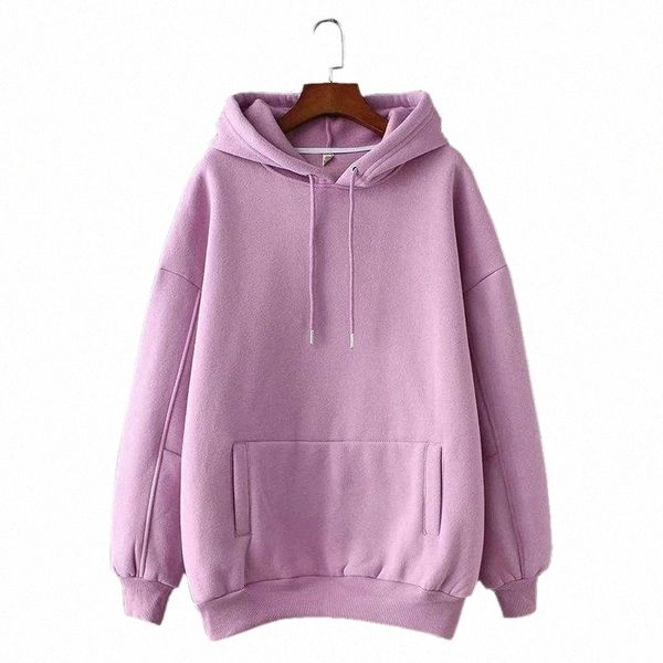 

women's hoodies & sweatshirts luckamy women fleece hoodie winter japanese fashion 2021 oversize ladies pullovers warm pocket hooded jac, Black