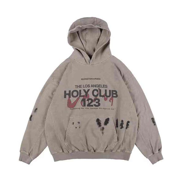 

2022 men's hoodies club new fashion a relaxed sweatshirt hoodie cotton autumn and winter hoodie cotton loose long sleeve warm, Black