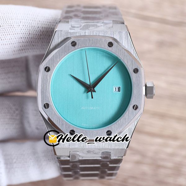 

new style ice blue dial no marks 15400 miyota 8215 automatic mens watch stainless steel bracelet sport watches hellowatch e210a, Slivery;brown