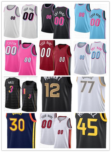 

2022 costom 75th anniversary basketball jersey mens youth kids tyler herro jimmy butler 14 22 3 7 bam adebayo dwayne dwyane wade kyle lowry, Black;red