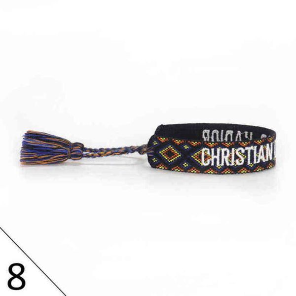 

luxury brand braided bracelet adjustable woven friendship bangle for womens mens designer letter embroidery rope bracelets jewelry gift code, Golden;silver