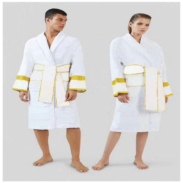 

luxurys designers men home robes classic style fashion women bathrobe long sleeve nightwear gown sleepwear black white2907, Black;brown