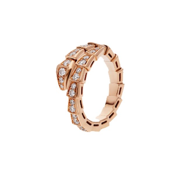 

bulgarian fashion brand jewelry men/women full cz diamond snake rings silver couple ring jewelry