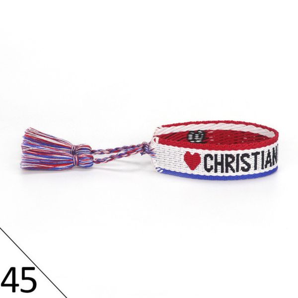 

brand fashion bracelets woven friendship for womens handmade braided luxury bracelet designers with tassel print embroidery mens jewelry ban, Golden;silver