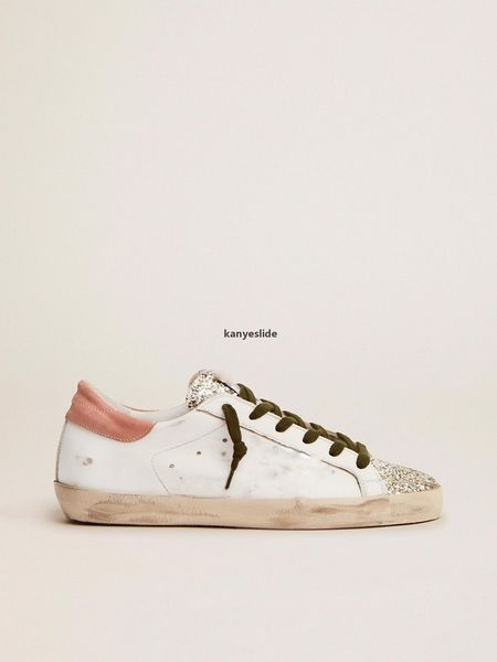

2022 designer shoes sandal italy brand women casual shoes golden//goose//sneakers golden superstar sneakers sequin classic white do-old dirt, Black