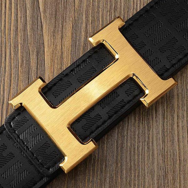 

men's 6ck fashion leather versatile simple smooth h-button youth leisure student belt women xymje14293y, Black;brown