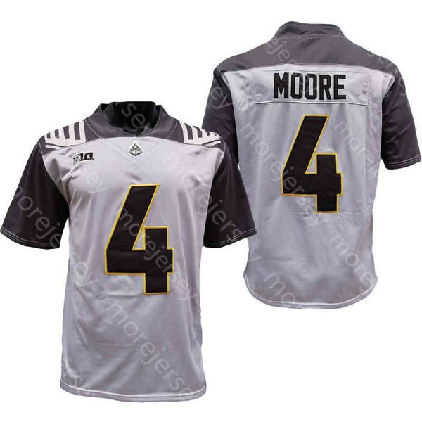 

shirts new purdue boilermakers football jersey college 4 rondale moore black white all stitched and embroidery, White;black