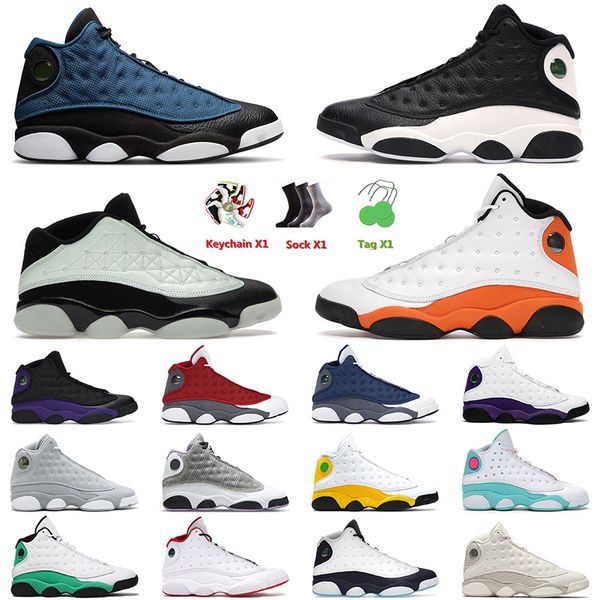 

fashion og jumpman 13 13s xiii mens basketball shoes starfish lucky green phantom black cat for men women trainers sneakers eur 36-47