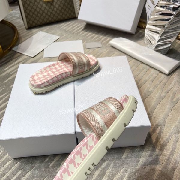 

fashion women slippers leather slide sandals womans shoes designer slides sandal indoor outdoor slipper summer beach scuffs, Black