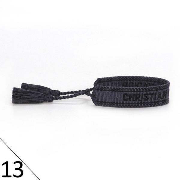 

luxury brand braided bracelet adjustable woven friendship bangle for womens mens designer letter embroidery rope bracelets jewelry gift code, Golden;silver