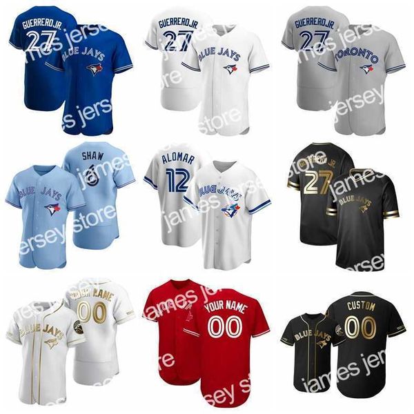 

24 man woman kids baseball 27 vladimir guerrero jr jersey 11 bo bichette 13 lourdes gurriel travis shaw derek fisher flexbase cool base retr, Blue;black