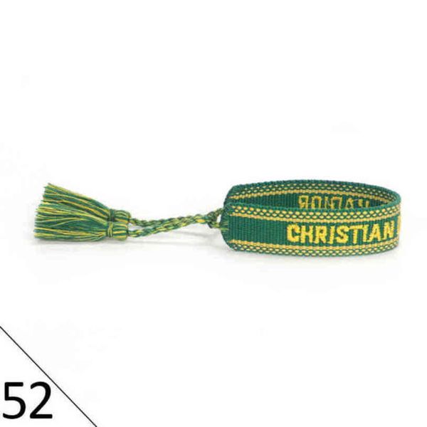 

brand fashion bracelets woven friendship for womens handmade braided luxury bracelet designers with tassel print embroidery mens jewelry ban, Golden;silver