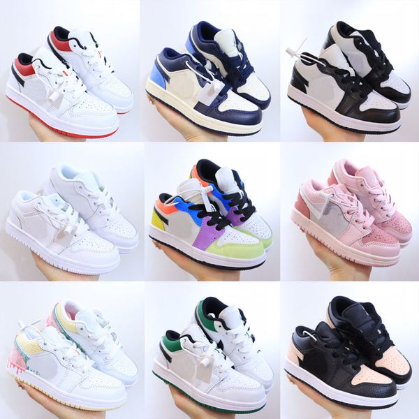 

2022 low pink ice cream triple white parent-child skate shoes for sale kids gs sneaker discount store size28-39