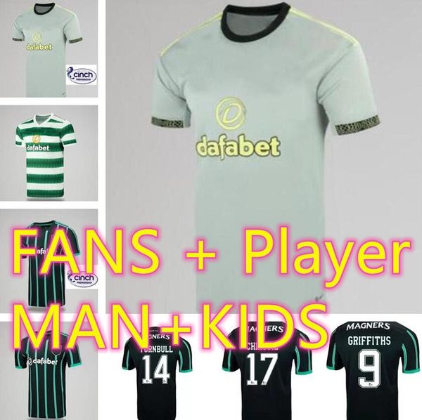 

2021 2022 2023 celtic soccer jerseys fans player version 21 22 23 mcgregor griffiths edouard brown duffy turnbull christie etyounouussi foot, Black;yellow