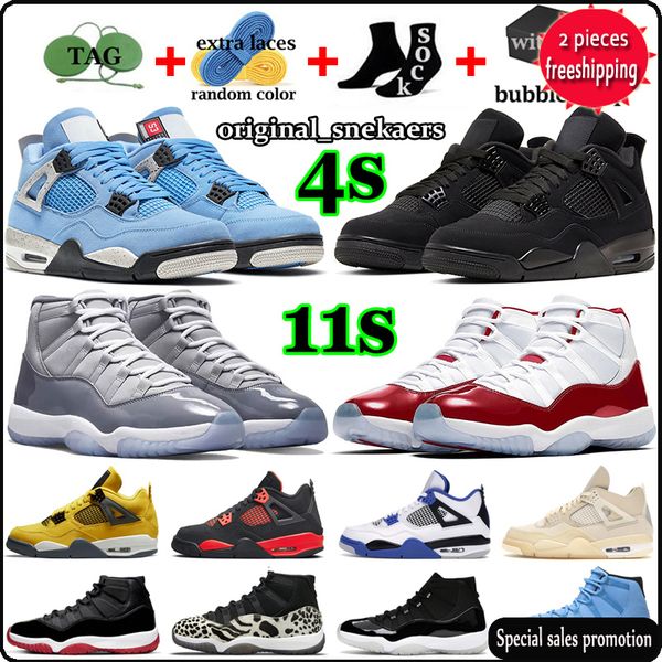 

with box jumpman 4 men basketball shoes 11 mens womens sneakers 4s black cat university blue infrared cactus jack cool grey 11s bred outdoor