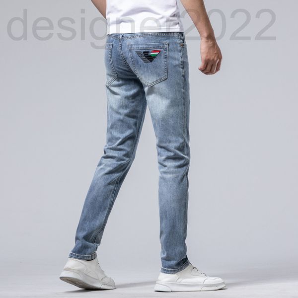 

men's jeans designer korean version spring and autumn light blue men's jeans are soft comfortable fashionable versatile elastic sl