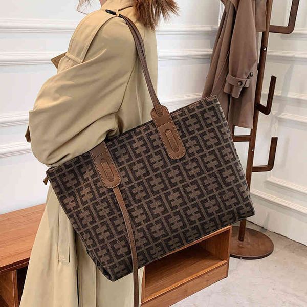 

65% off online factory clearance large capacity advanced sense of foreign style one shoulder bag fall and winter versatile commuter tote bag