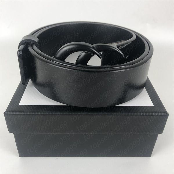 

fashion belts men belt women belt big gold buckle genuine leather belt classical belts ceinture 3 8cm width with box255i, Black;brown