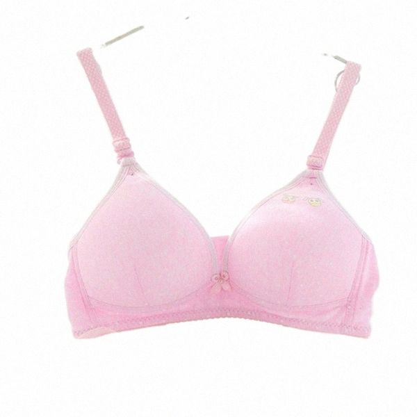 

girls cute bras wireless thin padded lingerie cartton animal pattern underwear students young brassiere small size 30-38 a b h7n7#, Red;black